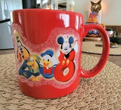 Disney Authentic Original Disney Parks Oversize Red Coffee Cup 2008 Disney World - $12.95