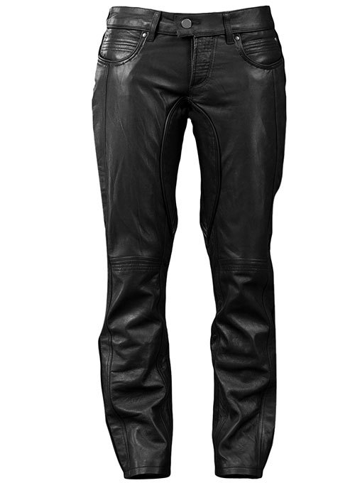 Leather Jeans Pants Black Colour Mono ectric, Men Wasit  Zipper Belted Pants