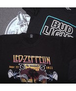 LOT OF 3 Sz MEDIUM T-SHIRT READ! ~ BUD LIGHT, ALABAMA SPACE CENTER, LED ... - $13.37
