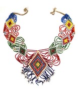 Southwestern Style Vintage Beaded Necklace Traditional Seed Beads 16&quot; Drape - $57.26 CAD