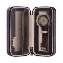 Bey Berk Davidson Leather Double Watch Travel Case 2 Watch Case Brown - $64.95 Bey Berk Davidson Leather Double Watch Travel Case 2 Watch Case Brown - $64.95