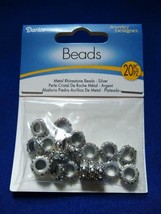 Spacers Rhinestones European Large Hole Metal Beads Silver w/ clear crystals - £7.76 GBP