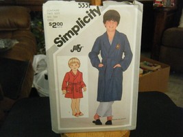 Simplicity 5331 Child&#39;s Front Wrap Robe in 2 Lengths Pattern - Size 5 &amp; 6 - £8.19 GBP