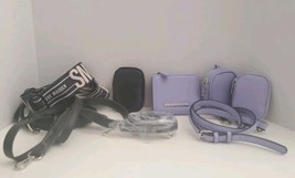 Lot of 9 Steve Madden Wallet Air Pod Cases &amp; Shoulder Straps Black Purple - £27.58 GBP