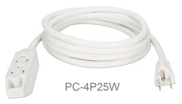 25Ft 3-Outlet Power Extension Cord, 16Awg, Nema 5-15P To 3 Nema 5-15R, W... - £43.85 GBP
