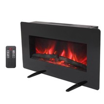 36&quot; Wall Mount Freestand Electric 1400W Fireplace Heater LED Flame Home Office - £84.13 GBP