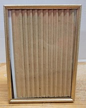 Vintage Brass &amp; Glass Stand-Up 5x7 Photo Picture Easel Back Frame - £15.03 GBP