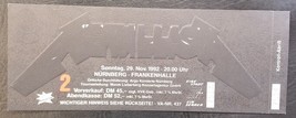 METALLICA - VINTAGE NOV 2, 1992 NURNBERG, GERMANY MINT WHOLE CONCERT TICKET - €25,90 EUR