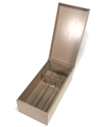VTG  Metal Index Card FILE BOX - Tan - 5 x 6.5 x 13&quot; - €17,18 EUR