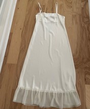 Vera Wang Women Ruffle Bridal Slip Dress Lingerie Nightgown Ivory Chiffo... - £43.89 GBP