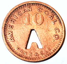 American Coal Co Pinnacle West Virginia 10 Cent Coal Scrip Token - $15.95