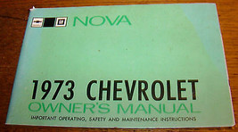 1973 CHEVROLET CHEVY OWNERS MANUAL CAR AUTO  - $5.93