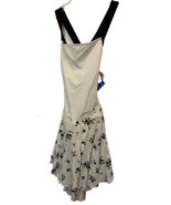 Motionwear Off-White &amp; Black Floral Wide Strap Dress w/ DanceFlex, Size ... - €12,36 EUR