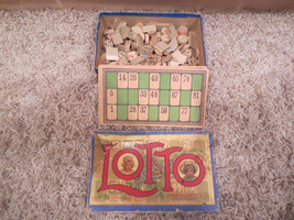 Vintage Antique Milton Bradley Lotto Game In Original Box - $14.15