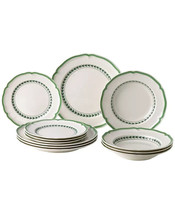 Villeroy &amp; Boch French Garden Green Line 12-Pc. Set, Service for 4, NEW - £172.83 GBP