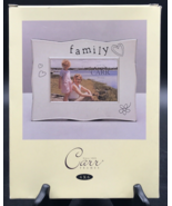 Family Silver Tone Hearts &amp; Flower 4x6 Photo Picture Frame Carr Burnes o... - $9.49