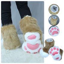 Winter Animal Plush Cat Paw Claw Slippers House Home Shoes Costumes Cosplay - $58.00