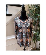 New Direction Blouse Women&#39;s SP Multicolor Polyester Round Neck Pullover - $33.70 CAD