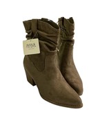 Ana Boot Womens 8.5 Brown Faux Suede Delia Porchini Stacked Heel Slouch ... - £23.54 GBP