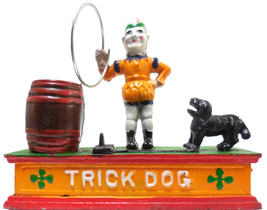 Taiwan import Bar memorabilia Cast iron trick dog bank 334374 - £39.81 GBP