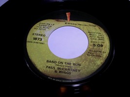 Paul McCartney Wings Band On The Run 45 Rpm Record Apple Label 1873 Vintage - £9.58 GBP