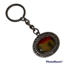 Mt Rushmore National Memorial Keychain Spinner Charm Lithography Under G... - $9.87