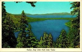 Vtg Chrome Postcard Lake Tahoe and Fallen Leaf Lake California CA - £3.07 GBP