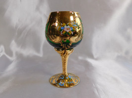 Small Green Stemware Glass with Gold # 23407 - £10.08 GBP