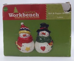 Santa&#39;s Workbench Home for the Holidays.Snowman Salt and Pepper Shaker Set  - £8.68 GBP