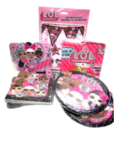 L.O.L. Surprise Doll Birthday Party 16 Plates 16 Napkins Bday Banner Bun... - $39.99