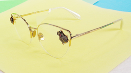 ALEXANDER MCQUEEN Optical Frame AM 0209O 002 Gold Metal MADE IN ITALY - New - $295.00