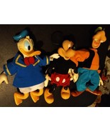 VTG Walt Disney World Donald Duck Mickey and Goofy Plastic Figure Posable  - $257.12 CAD