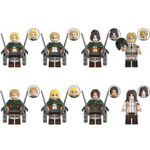 8Pcs Attack On Titan Minifigures Zeke Jaeger Braun Erwin Smith Mini Figu... - £18.90 GBP