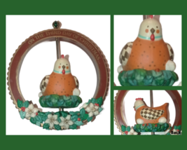 Enesco Imports Mike Gilmore French Hen Tree Ornament 1987 12 Days Of Chr... - £15.79 GBP