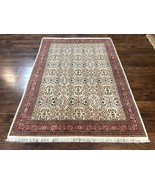 Turkish Rug 6x8 Kayseri Carpet Handmade Vintage Wool Cream Multicolor Allover - $2,400.00