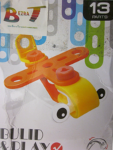 Build &amp; Play kids plastic erector kit Plane nuts &amp; bolts 13 pcs - £4.73 GBP