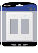Rocker Wallplate 2-Gang 5&quot;L x 4-5/8&quot;W Stamped Steel White, Amerelle 935R... - $0.99