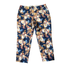 NWT J.Crew Collection Cafe Capri in Midnight Ocean Antique Floral Pants 4 - £119.90 GBP
