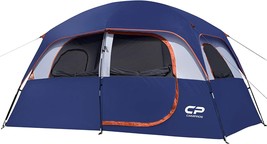 Campros Cp Tent 6-Person Camping Tent, Double Layer, Easy Set Up, Portab... - £132.94 GBP