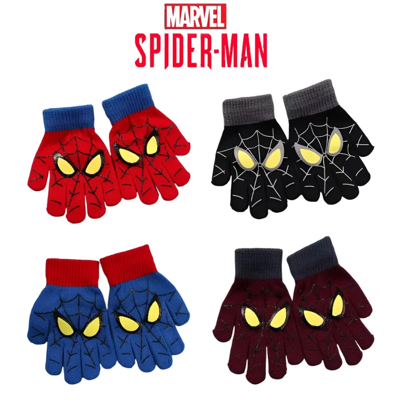 Marvel Spiderman Winter 2022 Children&#39;s Warm Gloves 5-10 Years Old Cartoon - £6.87 GBP+