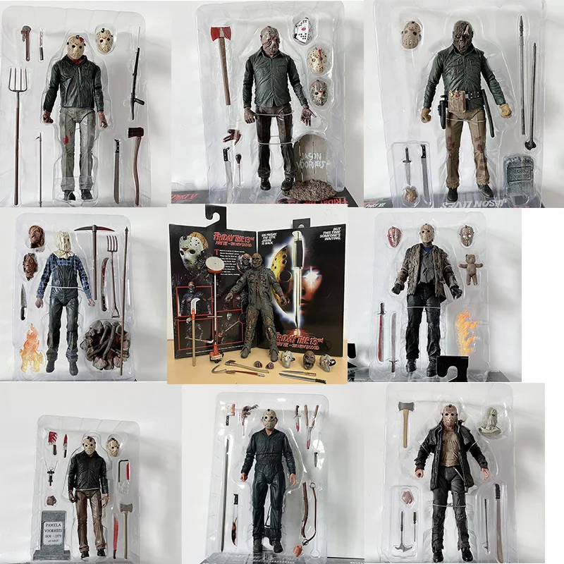 NECA Freddy VS Jason Action Figure Voorhees Roy Burns Toy Horror Doll Joint - £28.32 GBP+