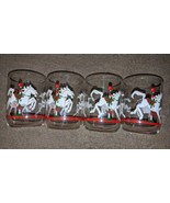Libbey Barware 1980s Christmas Carousel Horses set of 4 Old Fashioned Gl... - $489.04 MXN