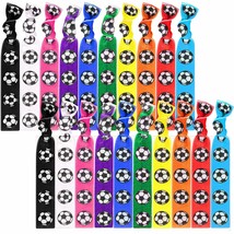 20 Pieces Soccer Hair Ties Football Hair Bands Accessories No Crease Ribbon Soc - $24.74