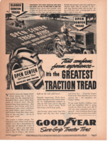 1945 Goodyear Greatest Traction Tread Open Center Print ad Fc3 - $13.30