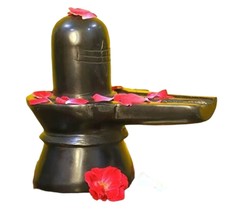 6&#39;&#39; Black Marble Shiva Lingam Shivling Puja mahadev hindu Shivling Yoni ... - £232.10 GBP