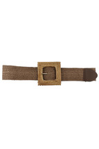 Fashion Square Straw Buckle Belt - $14.40