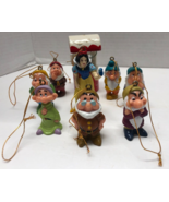 Disney Snow White &amp; Dwarves Wishing Well VINTAGE Set of 9 Ornaments - €21,49 EUR