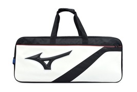 Mizuno JPX Badminton Square Bag Racquet Sports Bag White Black Bag 73GD3... - $137.90