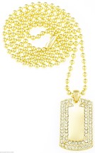 Dog Tag Necklace New Mini Pendant 27 Inch 3mm Ball Style Chain Micro  - $12.99