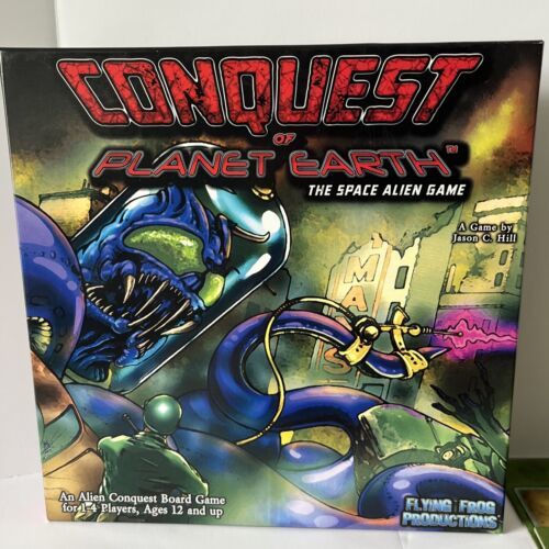 2010 Flying Frog Boardgame CONQUEST OF PLANET EARTH: The Space Alien Game - $35.52